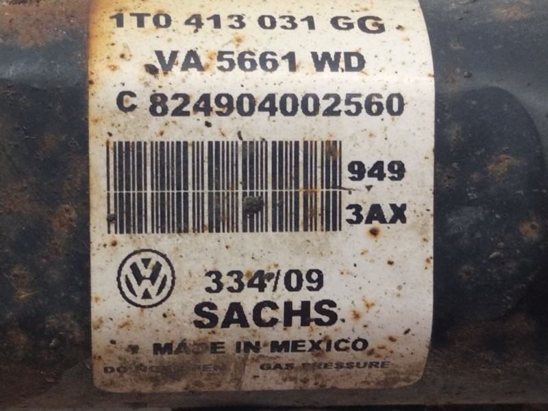 Recambio de amortiguador delantero derecho para volkswagen scirocco (137) 1.4 tsi (118kw) referencia OEM IAM 1T0413031GG  
