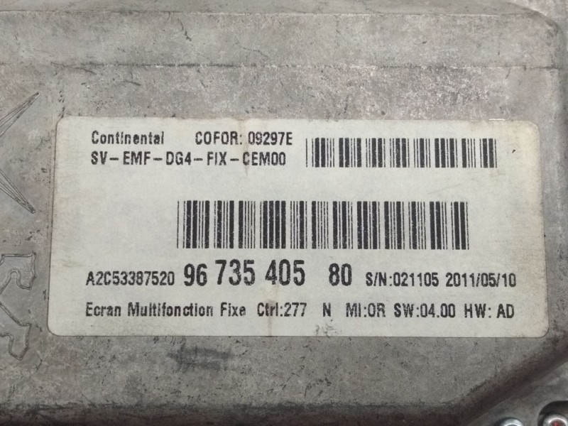 Recambio de pantalla multifuncion para citroen c4 berlina exclusive referencia OEM IAM 9673540580  