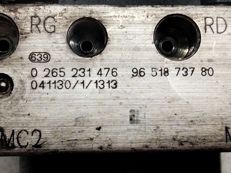 Recambio de abs para peugeot 307 break / sw (s1) 1.6 hdi referencia OEM IAM 9651873780 0265231476 