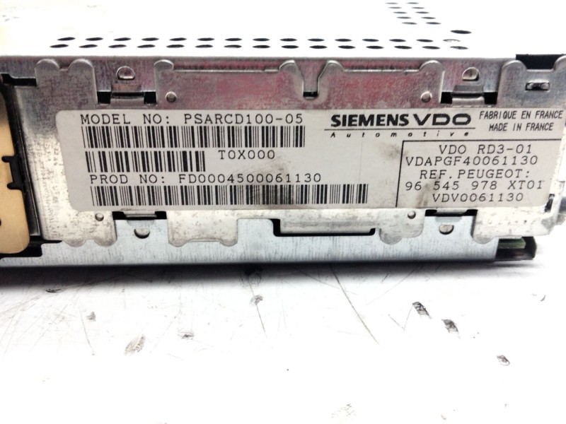 Recambio de sistema audio / radio cd para peugeot 307 break / sw (s1) 1.6 hdi referencia OEM IAM 96546978XT01  