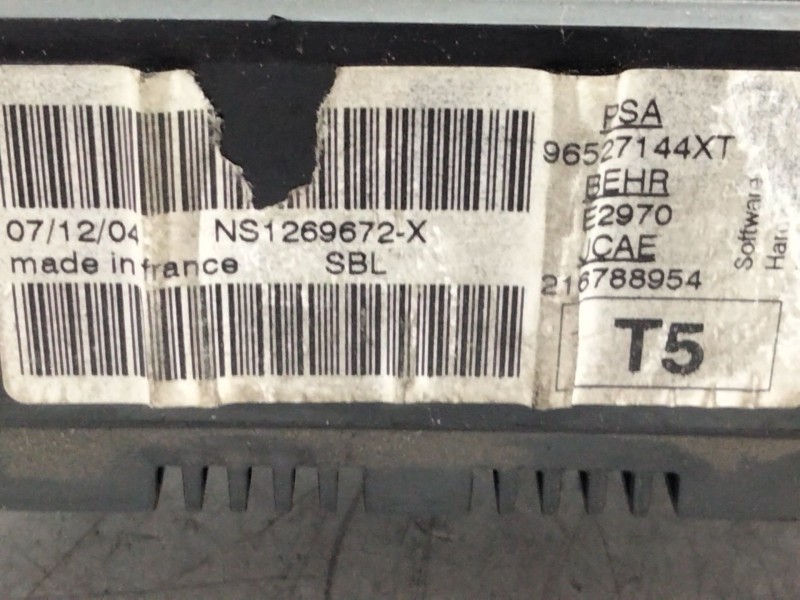 Recambio de mando calefaccion / aire acondicionado para peugeot 307 break / sw (s1) 1.6 hdi referencia OEM IAM 96527144XT  