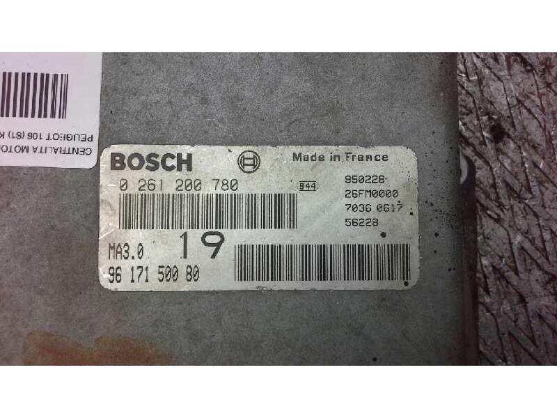 Recambio de centralita motor uce para peugeot 106 (s1) kid referencia OEM IAM 0261200780 9617150080 70360617