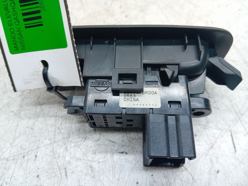 Recambio de mando elevalunas trasero derecho para nissan qashqai (j10) tekna referencia OEM IAM 25411BR00A  