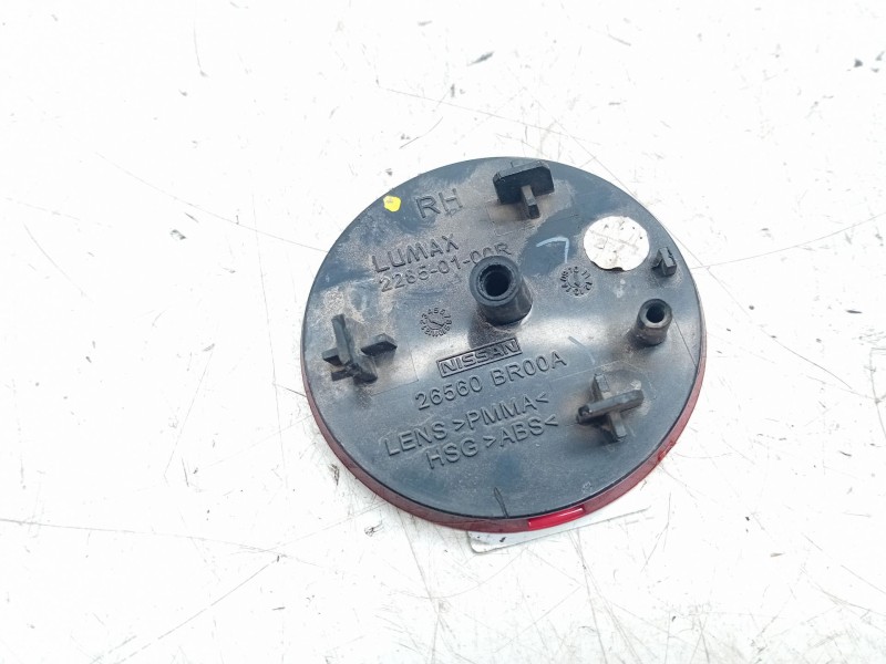 Recambio de reflector izquierdo paragolpes trasero para nissan qashqai (j10) tekna referencia OEM IAM   