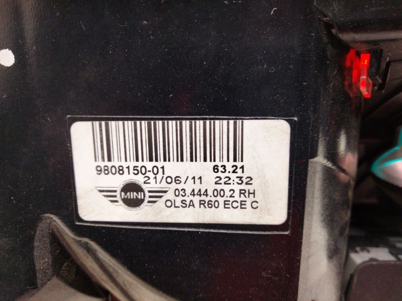 Recambio de piloto trasero derecho para mini countryman (r60) one d referencia OEM IAM 980815001  