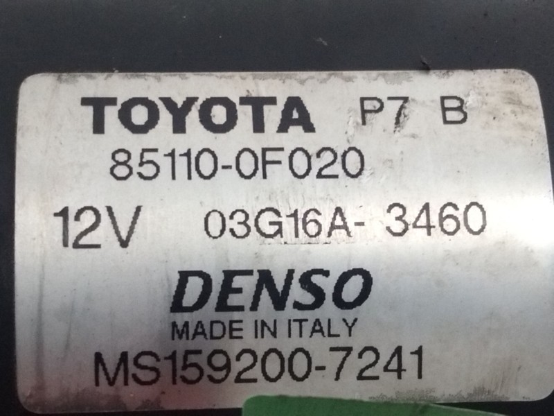 Recambio de motor limpia delantero para toyota corolla verso (r1) 2.0 turbodiesel cat referencia OEM IAM 851100F020  