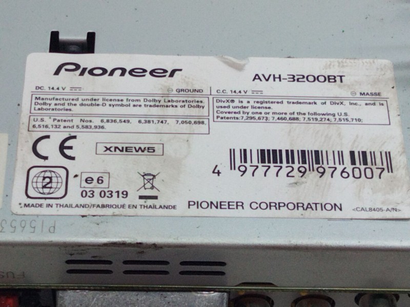 Recambio de sistema audio / radio cd para toyota corolla verso (r1) 1.8 16v cat referencia OEM IAM AVH3200BT  