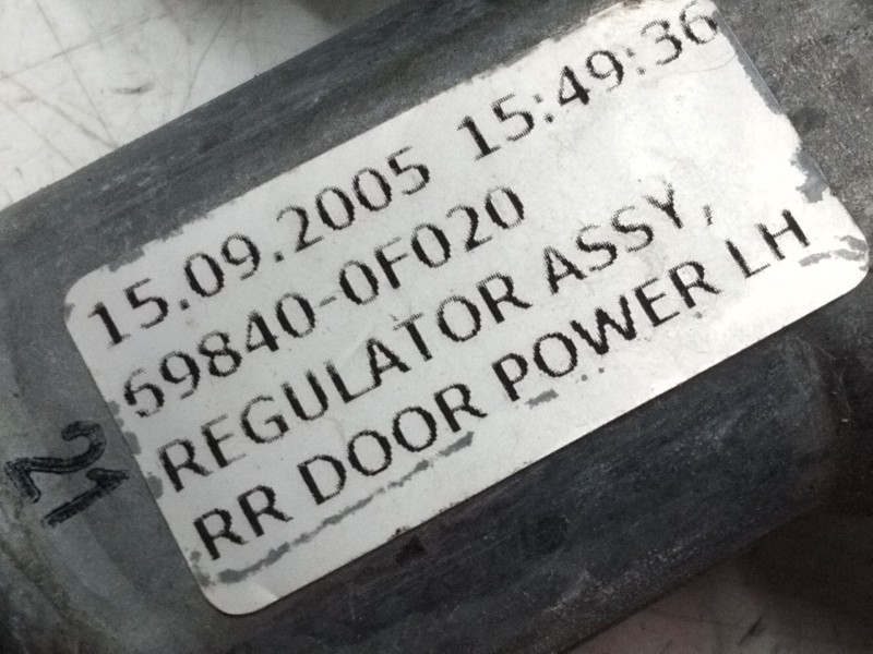 Recambio de elevalunas trasero izquierdo para toyota corolla verso (r1) 1.8 16v cat referencia OEM IAM 698400F020  