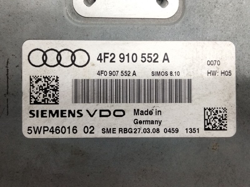 Recambio de centralita motor uce para audi a6 avant (4f5) 2.8 fsi referencia OEM IAM 4F2910552A  
