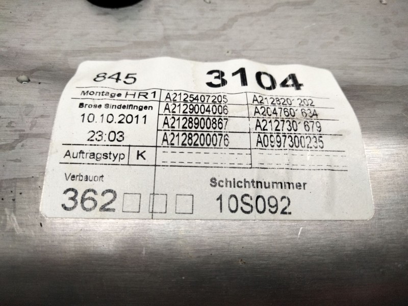 Recambio de elevalunas trasero derecho para mercedes clase e (w212) lim. referencia OEM IAM A2125407205  