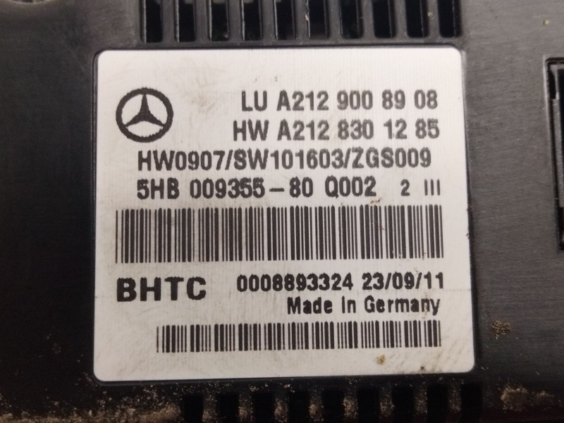 Recambio de mando calefaccion / aire acondicionado para mercedes clase e (w212) lim. referencia OEM IAM A2129008908  