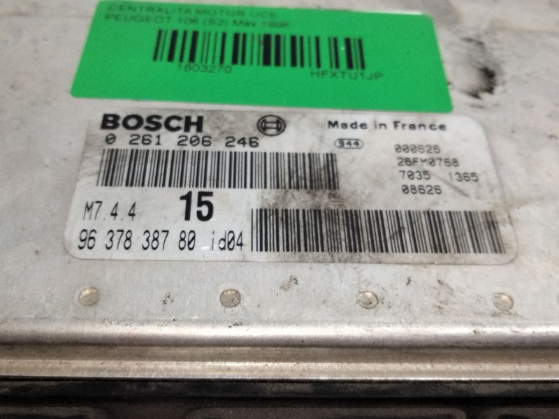 Recambio de centralita motor uce para peugeot 106 (s2) max referencia OEM IAM 0261206246 9637838780 