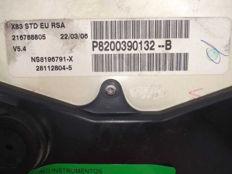 Recambio de cuadro instrumentos para nissan primastar (x83) 2.5 dci diesel cat referencia OEM IAM P8200390132B  