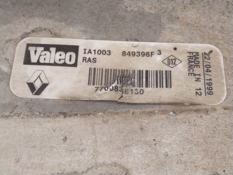 Recambio de intercooler para renault megane i scenic (ja0) 1.9 dti diesel cat referencia OEM IAM   