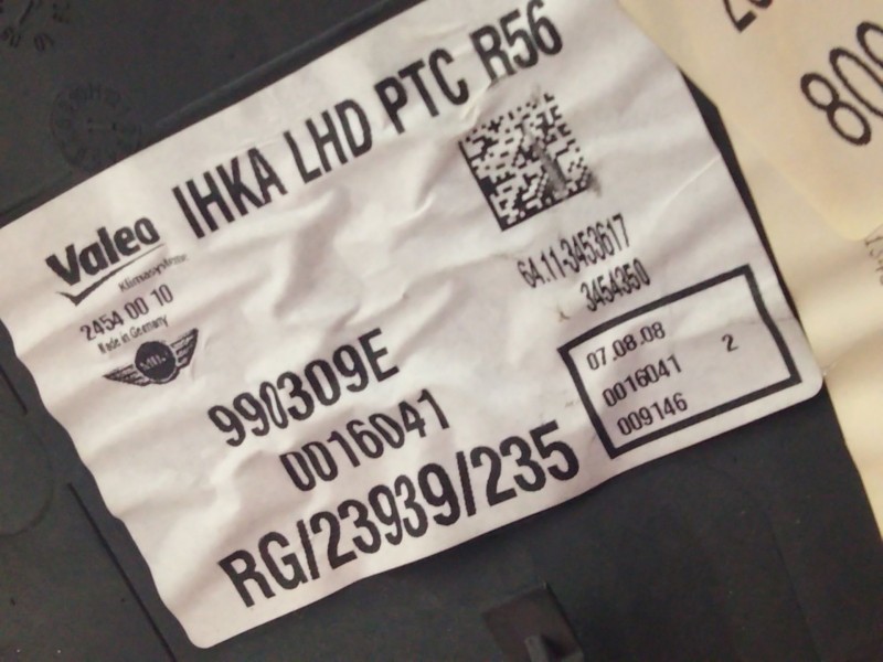 Recambio de calefaccion entera normal para mini mini (r56) cooper d referencia OEM IAM 990309E  