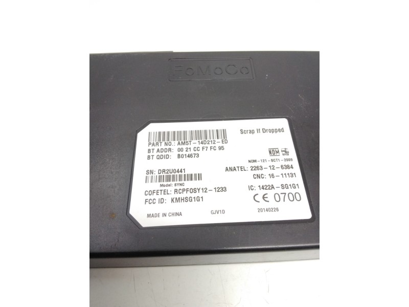 Recambio de modulo electronico bluetooth para ford focus turn. (cb8) 1.6 tdci cat referencia OEM IAM AM5T14D212ED FOMOCO 0021CCF