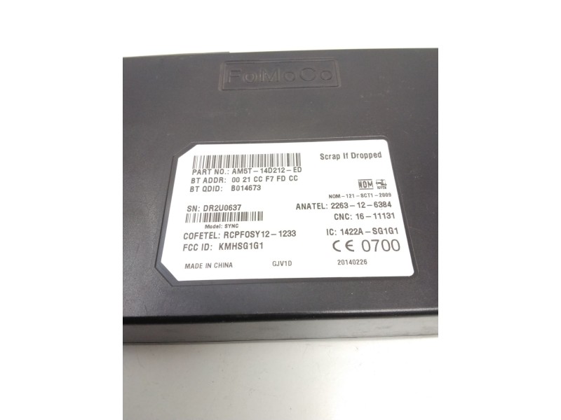 Recambio de modulo electronico bluetooth para ford focus turn. (cb8) 1.6 tdci cat referencia OEM IAM AM5T14D212ED 0021CCF7FDCC F