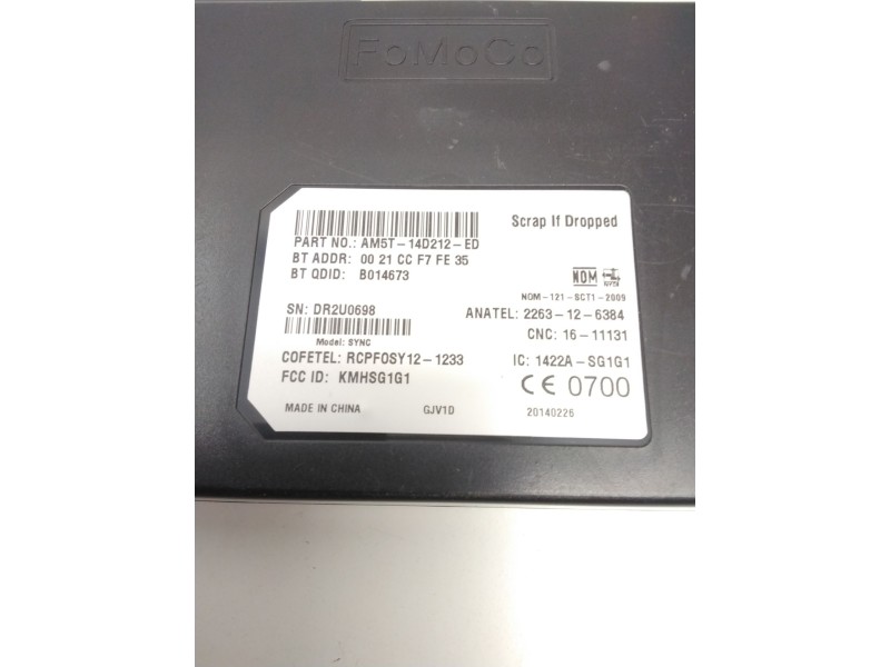 Recambio de modulo electronico bluetooth para ford focus turn. (cb8) 1.6 tdci cat referencia OEM IAM AM5T14D212ED 0021CCF7FE35 F