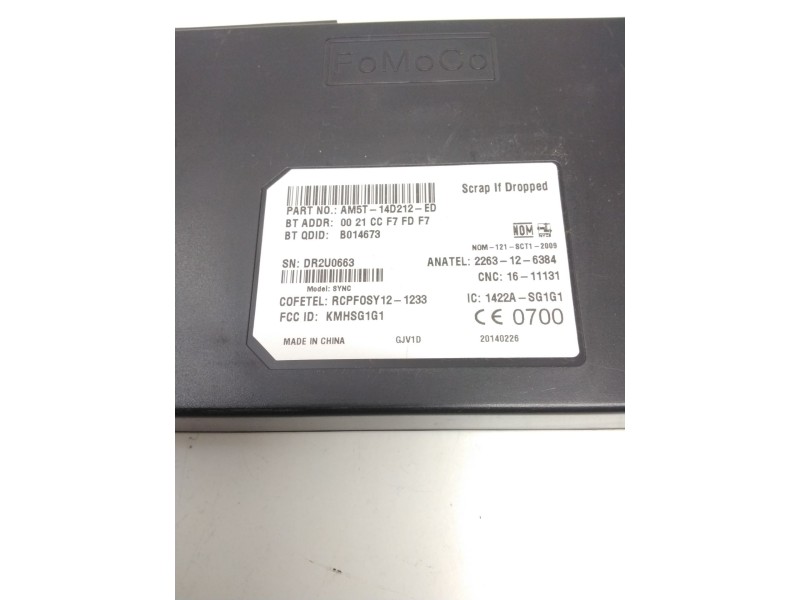 Recambio de modulo electronico bluetooth para ford focus turn. (cb8) 1.6 tdci cat referencia OEM IAM AM5T14D212ED 0021CCF7FDF7 F