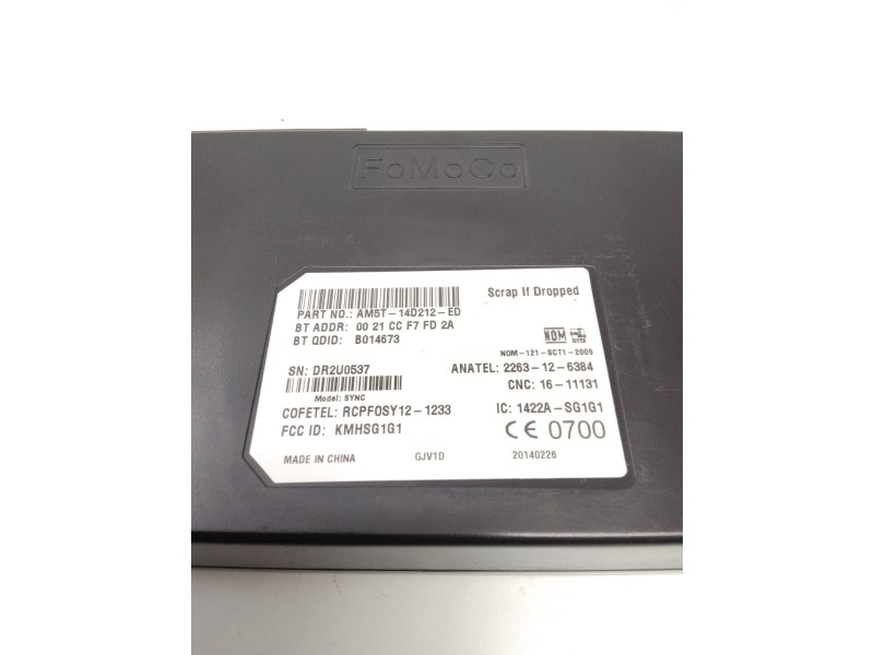 Recambio de modulo electronico bluetooth para ford focus turn. (cb8) 1.6 tdci cat referencia OEM IAM AM5T14D212ED 0021CCF7FD2A F