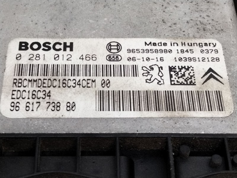 Recambio de centralita motor uce para citroën xsara picasso 1.6 hdi 110 exclusive referencia OEM IAM 9661773880 0281012466 