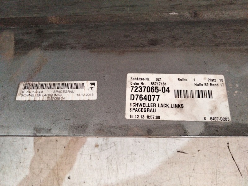 Recambio de talonera izquierda para bmw serie 5 lim. (f10) 520d referencia OEM IAM 723706504 D764077 