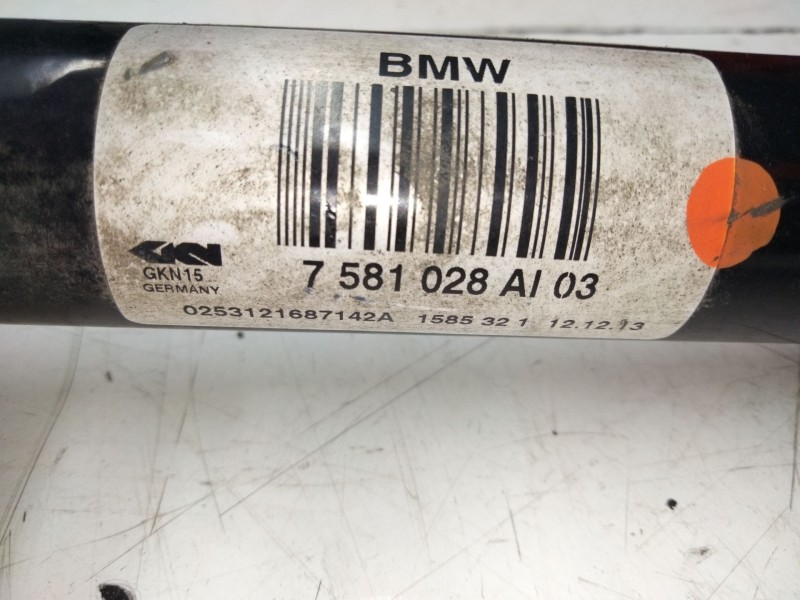 Recambio de transmision trasera derecha para bmw serie 5 lim. (f10) 520d referencia OEM IAM 7581028AI03  