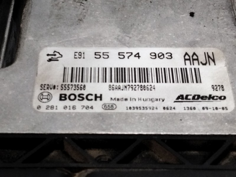 Recambio de centralita motor uce para opel insignia a (g09) 2.0 cdti (68) referencia OEM IAM 55574903 0281016704 