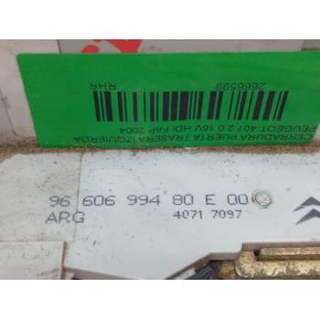 Recambio de cerradura puerta trasera izquierda para peugeot 407 2.0 16v hdi fap referencia OEM IAM 9660699480  