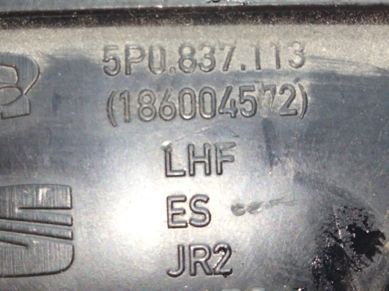 Recambio de maneta interior trasera izquierda para seat leon (1p1) 2.0 tdi referencia OEM IAM 5P0837113  