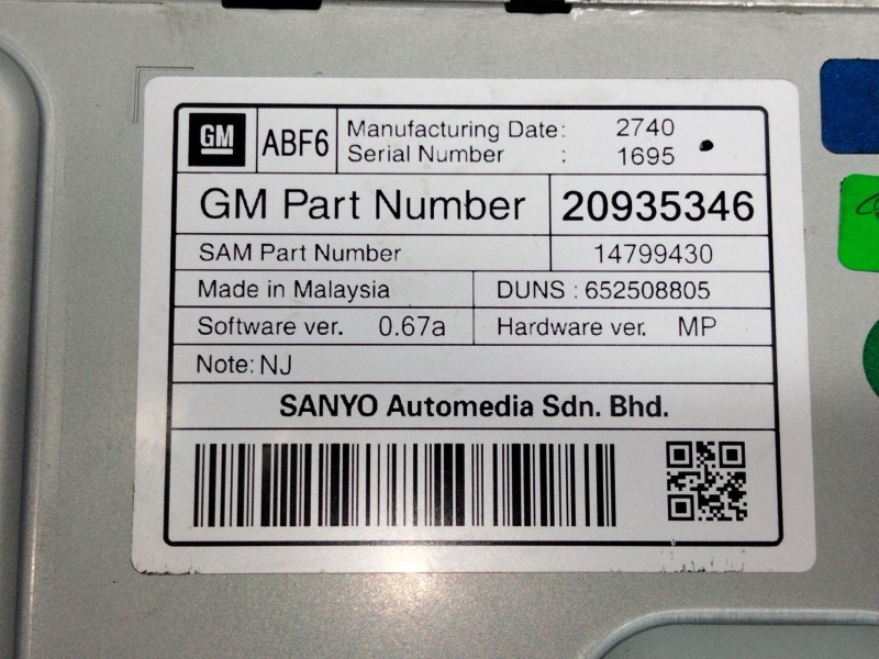 Recambio de pantalla multifuncion para opel insignia sports tourer cosmo referencia OEM IAM 20935346  