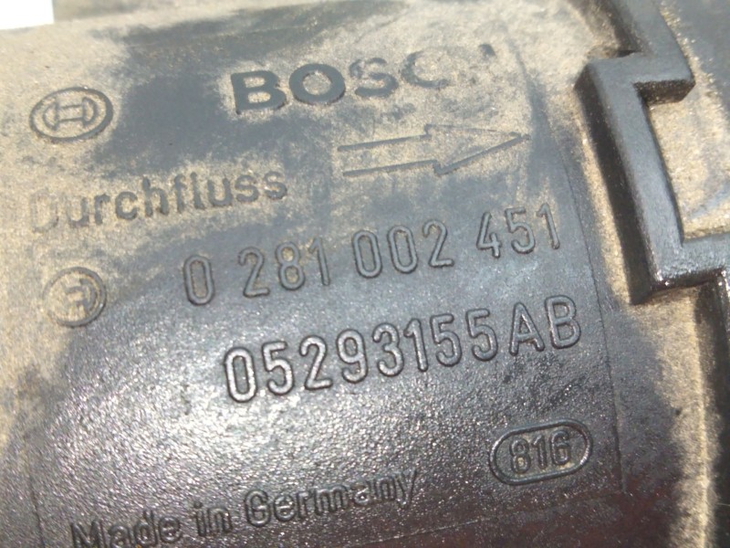 Recambio de caudalimetro para renault koleos 2.0 dci diesel fap referencia OEM IAM 05293155AB 0281002451 