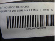 Recambio de retrovisor derecho para peugeot 205 berlina 1.1 mito referencia OEM IAM 814856   2