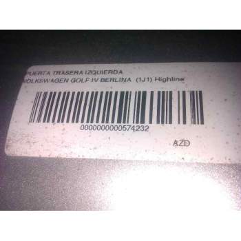 Recambio de puerta trasera izquierda para volkswagen golf iv berlina (1j1) highline referencia OEM IAM   
