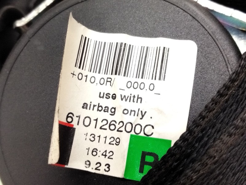 Recambio de cinturon seguridad delantero derecho para bmw serie 5 lim. (f10) 520d referencia OEM IAM 610126200C  