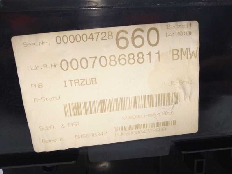 Recambio de guantera para bmw x3 (e83) 2.0 turbodiesel cat referencia OEM IAM 70868811  