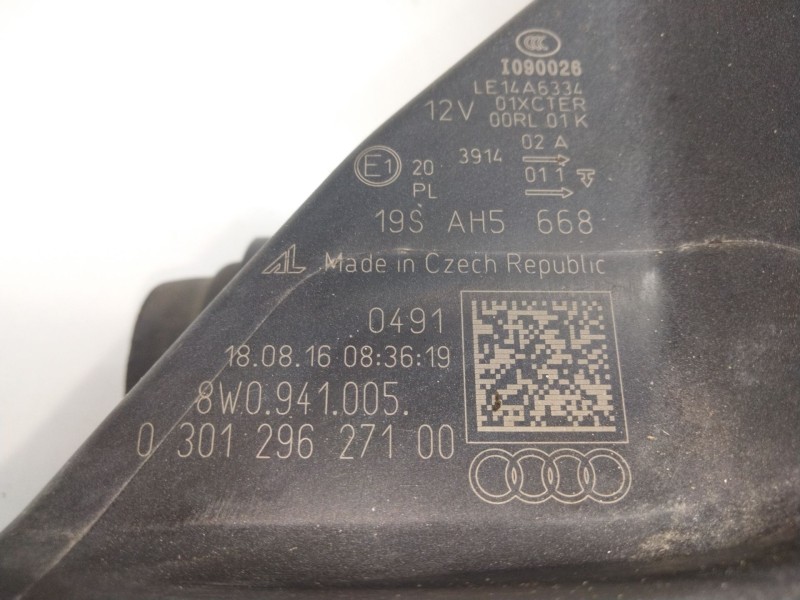 Recambio de faro derecho para audi a4 berlina (8w2) 2.0 16v tdi referencia OEM IAM 8W0941005 030129627100 