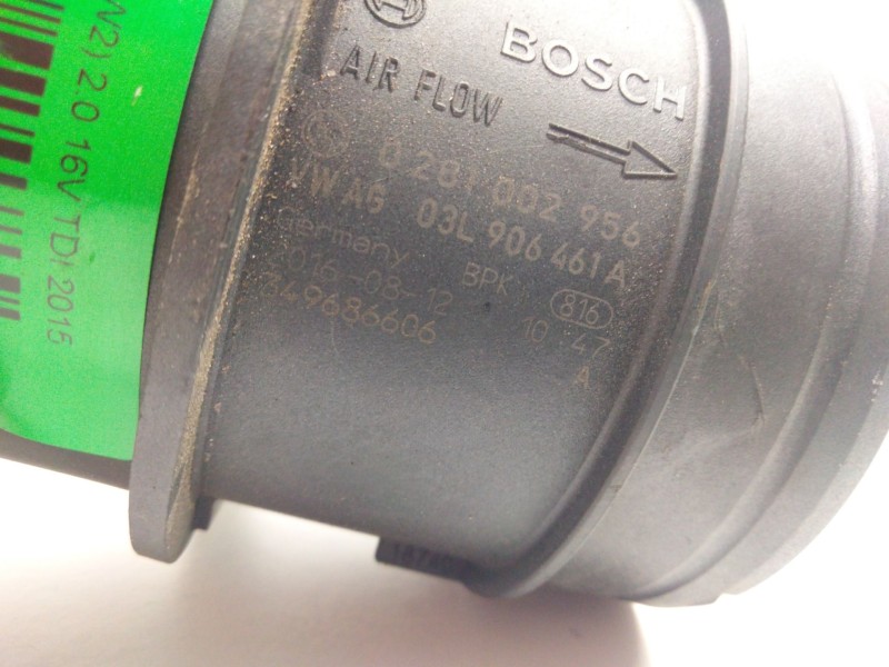 Recambio de caudalimetro para audi a4 berlina (8w2) 2.0 16v tdi referencia OEM IAM 03L906461A 0281002956 