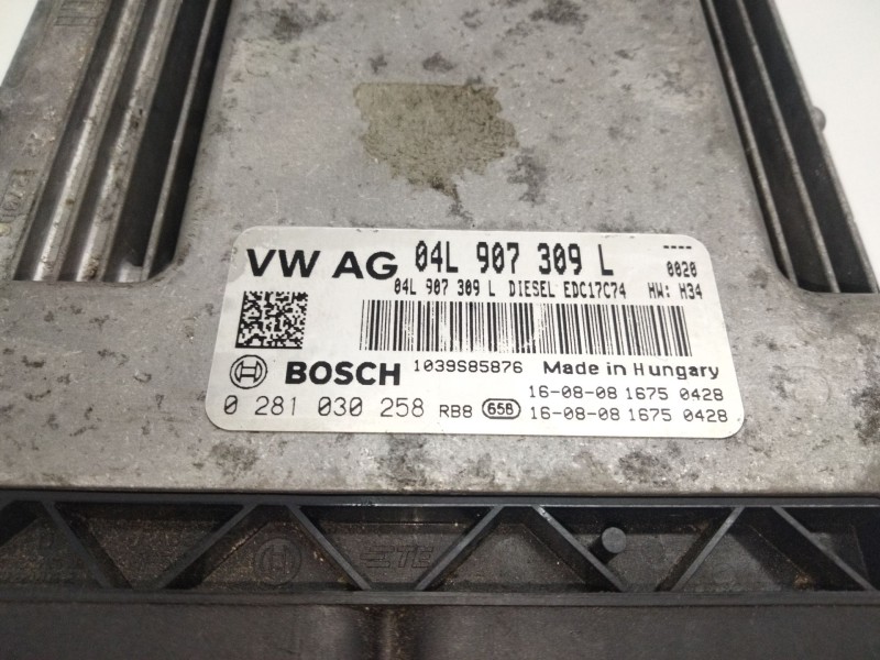 Recambio de centralita motor uce para audi a4 berlina (8w2) 2.0 16v tdi referencia OEM IAM 04L907309L 0281030258 