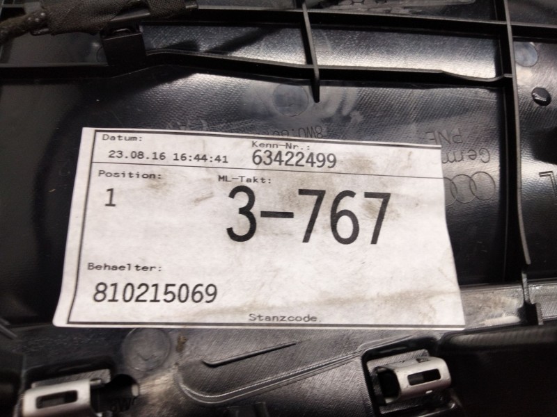 Recambio de guarnecido puerta trasera derecha para audi a4 berlina (8w2) 2.0 16v tdi referencia OEM IAM   