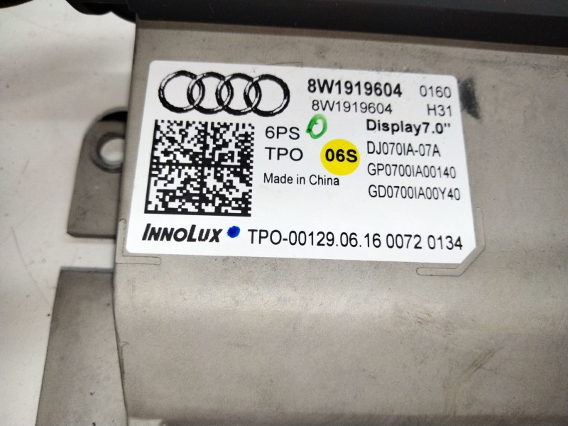Recambio de pantalla multifuncion para audi a4 berlina (8w2) 2.0 16v tdi referencia OEM IAM 8W1919604  