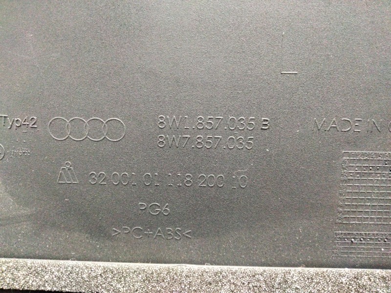 Recambio de guantera para audi a4 berlina (8w2) 2.0 16v tdi referencia OEM IAM 8W1857035B  
