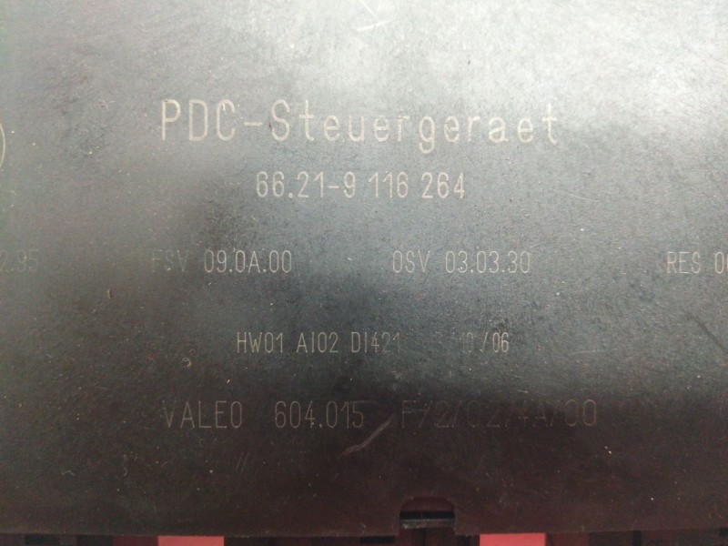 Recambio de modulo control parking para bmw x5 (e70) 3.0 3.0d referencia OEM IAM 9116264  