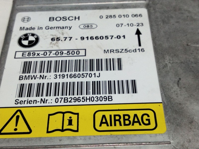Recambio de centralita airbag para bmw 3 coupé (e92) 320 d referencia OEM IAM 916605701  