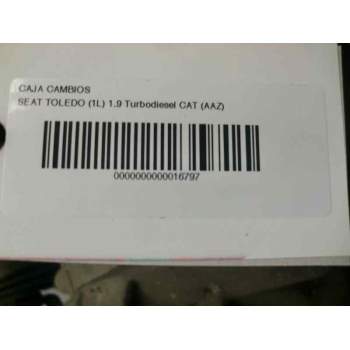 Recambio de caja cambios para seat toledo (1l) 1.9 turbodiesel cat (aaz) referencia OEM IAM ATH  113509