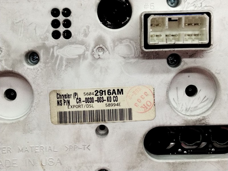 Recambio de cuadro instrumentos para jeep grand cherokee ii (wj, wg) 2.7 crd 4x4 referencia OEM IAM 56042916AM  