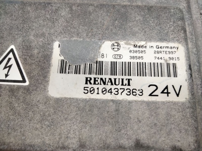 Recambio de centralita motor uce para renault magnum 480 referencia OEM IAM 5010437363  