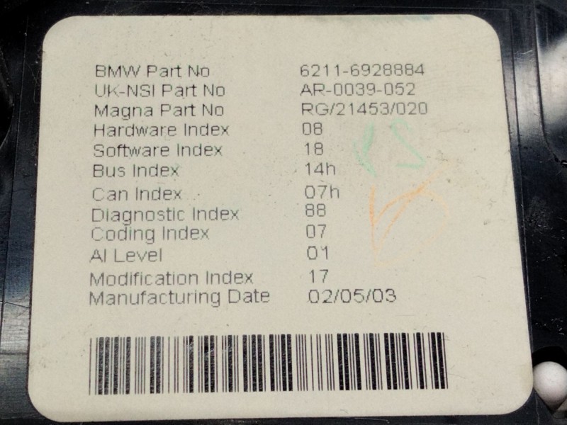 Recambio de cuadro instrumentos para mini mini (r50,r53) cooper s referencia OEM IAM 6928884  