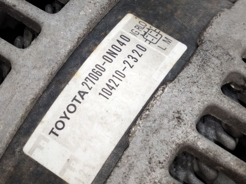 Recambio de alternador para toyota yaris (_p13_) 1.4 d (nlp130_) referencia OEM IAM 270600N040  