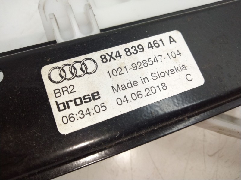 Recambio de elevalunas trasero izquierdo para audi a1 (8xk) 1.0 tfsi referencia OEM IAM 8X4839461A  